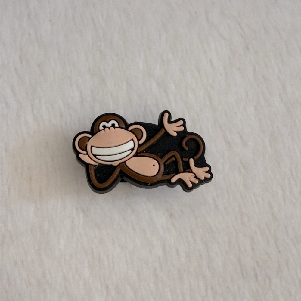 {VTG} Shoe-Doodles | 2007 Shoe Charm Monkey Smiling Big Crocs Jibbitz Sandals